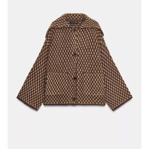 Zara Brown Patterned Jacket